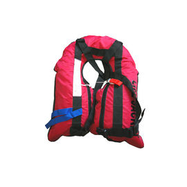 24H Floating Co2 Life Vest , Red Color Blow Up Life Vest High Durability