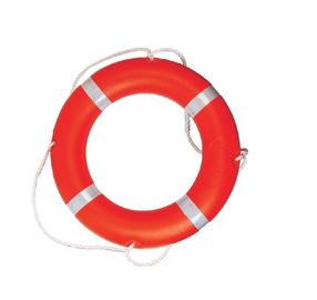 Swimming Pool Foam Ring Buoy , Red / Orange Foam Life Preserver Ring