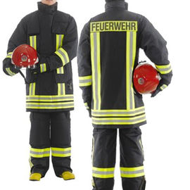 Double Jacket Fireman Suit Black / Fluorescent Color Waterproof Layer
