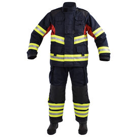 Breathable Firefighter Clothing , Aramid Fiber Belt Fire Rescue Suit
