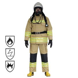 Nomex Material Firefighter Suit , Navy Color Waterproof Fireproof Suit