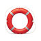 Red Color Water Lifesaver Ring , Polyurethane Foam Lifesaving Ring With Rope