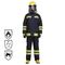 EN469 Nomex Dupont Fireman Suit Anti Static Black / Fluorescent Color
