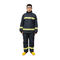Professional Fireman Suit Water Resistance Two Layers Navy Blue Color